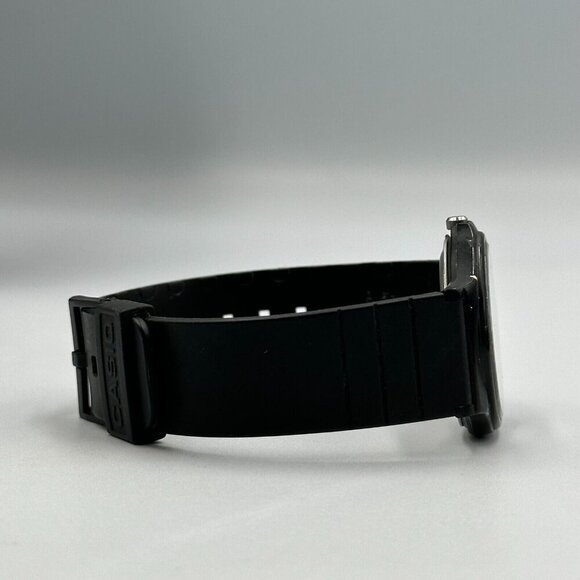 3/$30 Casio Watch Men Women All Black White Dial 33MM Round Dial  9" - Picture 9 of 13